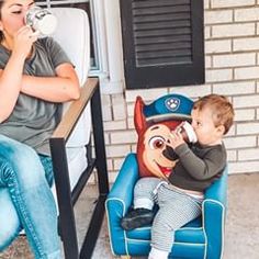 PAW PATROL CHASE RYDER 3D Acrylic LED 7 Colour Night Light Touch Table Lamp XMAS