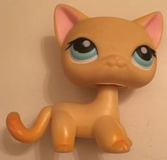 LPS Littlest Pet Shop Animals #339 Yellow /& Orange Shorthair Kitty Cat Q