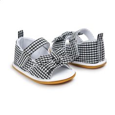 Pink, 11 0-3 Months Baby Girls Strappy Bow Detail Summer First Walker Beach Holiday Sandals