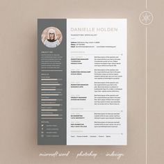 amanda resume cv template word photoshop indesign