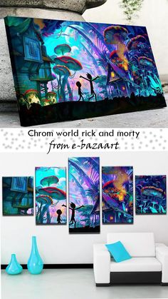 P186 Art Decor Astronaut Space Psychedelic Trippy Colorful Abstract Silk Poster