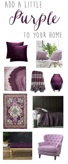 Purple home decor ideas #purple #purplehomedecor #pruplehome #purpledecor #magenta #eggplant #plum #lavender #mutedpurple #earthypurple Home, Purple Home Decor, Purple Rooms, Purple Bedrooms, Purple Home, Plum Bedroom Decor, Purple Living Room Ideas