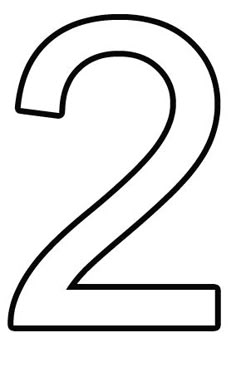 Number - five printable template | New Year's | Number templates
