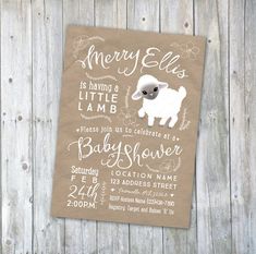 57 Best Little Lamb Baby Shower Images Sheep Items Similar To Little Lamb Invitation On Etsy