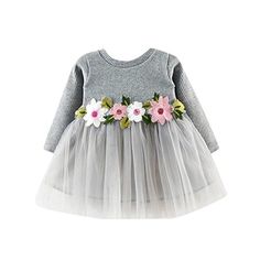 Cenhope Baby Girl Thanksgiving Dress Letter Print Long Sleeve Bowknot Tulle Dress