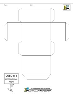 printable 3d cube template color it cut it out fold it and glue foldable cube template