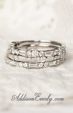 Love the middle band for my anniversary ring Eternity Band Stack, Diamond Eternity Bands, Diamond Eternity Rings, Diamond Eternity