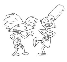 hey arnold coloring page printable hey arnold coloring pages