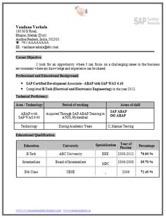 resume format for call center job for fresher