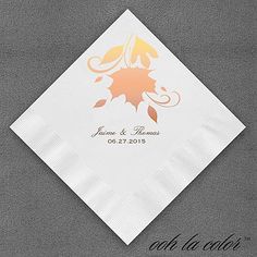 Extra Large Single Monogram J 50 Personalized printed cocktail beverage napkins