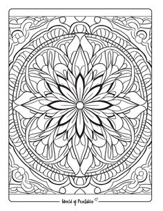 Find your inner Zen with our collection of printable mandala coloring