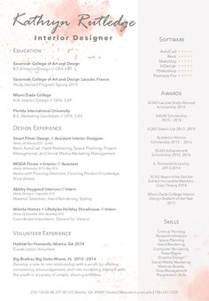 interior design resume
