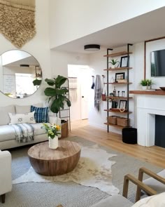 8894 Best Interior Inspiration Images On Pinterest In 2018 Threw In A Cowhide Layer For Some Texture Chalets Home Living Room Area