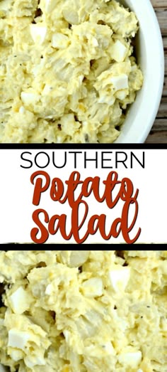 The Best Southern Potato Salad Recipe! A classic, Creamy version with hard boiled eggs, mayo and a few more simple ingredients. Perfect for any BBQ or holiday celebration. #potatosalad #southern #comfortfood #easyrecipe #southernpotatosalad