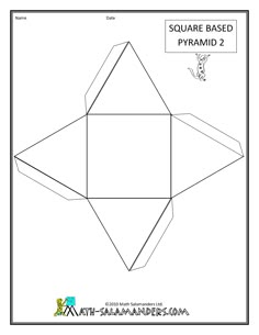 printable 3d pyramid template color it cut it out fold it and