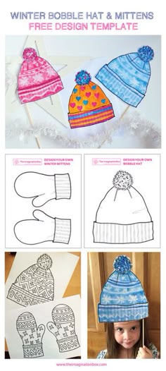 winter hat pattern 2 printables pinterest winter preschool