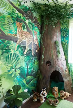 Wall Hanging for Bedroom Living Room Dorm Green Jungle Untouched Nature Environmental Concerns Flora Fauna Jungle Rainforest Ambesonne Plant Tapestry Forest Green 40 W X 60 L Inches
