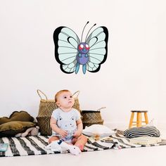 Butterfree Pokemon Go Pokemon Waterproof Self Adhesive Vinyl Sticker
