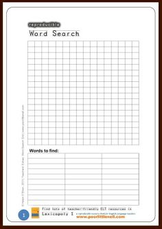 blank word search templates