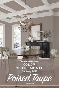 Our Sherwin Williams Color Of The Month For January Poised Taupe SW Strikes A Fine Balance Between Warm And Cool Tones