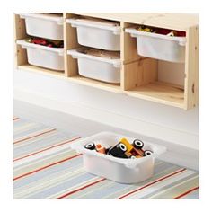 noir blanc Ikea trofast mur jouets petites choses unité de stockage pin boîte de rangement