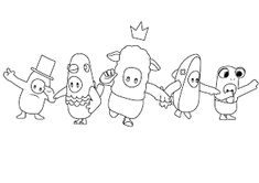 FALL GUYS COLORING PAGES | Coloring pages, Fall, Drawings