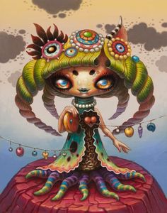 holbachie yoko japanese surrealism surreal pop bizarre heart link drawing warrior alien gothic artists kunst fantastic weird fantasy monster artwork