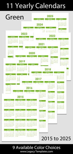 calendar multiple years