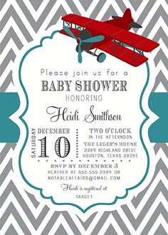 vintage airplane invitation first birthday 1st retro old