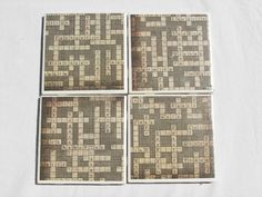 Decorative Tile Coasters Fascinating 4 Tile Coasters In Crossword Themefromdirttodiamonds On Etsy Review Decorative Tile Coasters Fascinating 4 Tile Coasters In Crossword Themefromdirttodiamonds On Etsy Inspiration Design