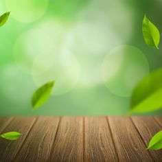 Green Leaf Frame Wood Background | Wood background, Wood, Background
