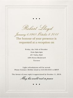 41 best funeral reception invitations images funeral invitation sample resume of receptionist