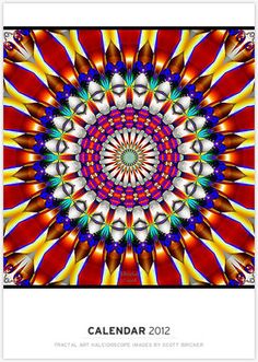 Kaleidoscope Kaleidoscope Style Design Six Images Stock Photo