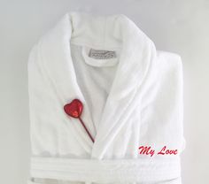 Bath Robes with Personalised name RUBIX CUBE design Embroidered onto Towels