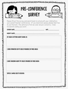 parent teacher conference form
