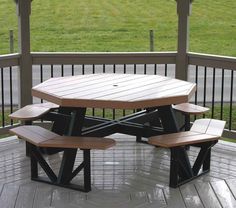 Trex Octagonal Picnic Table Do It Yourself Home Projects From Ana Amish Poly Octagon Picnic Table