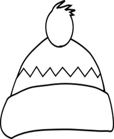 Stocking hat coloring page Winter art projects, Winter