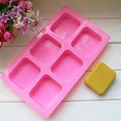 Silicone Candle Soap Mold Chocolate Baking Mould Rectangle Casting Making Tool J