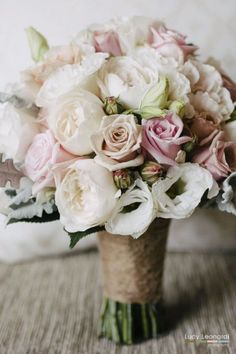 Blush Garden Rose Bouquet pale pink and white bridal bouquet - blush garden roses, dusty Blush Garden Rose Bouquet pale pink and white bridal bouquet - blush garden roses, dusty