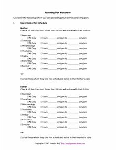 custody agreement examples