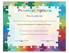 pre k graduation diploma free printable