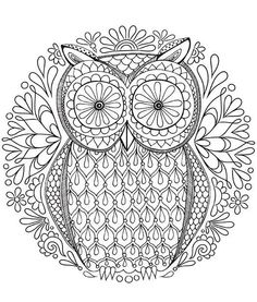 Owl Mandala Coloring Pages Free Page Thaneeya Pinteres