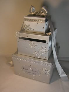 crystal wedding thank you card drop box wedding