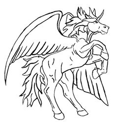 Unicorn Pegasus Coloring Pages Tattoo Page 2 Unicorn Pegasus Coloring Pages Tattoo Page 2