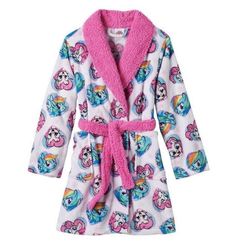 DISNEY FROZEN ANNA ELSA SOFIA MY LITTLE PONY BATH ROBE GIRLS PAJAMAS SZ L 10 12