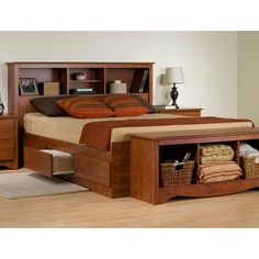 19 Best Beds With Bookcase Headboards Images On Pinterest Bedrooms Dang It Was Hard To Find A Platform Bed With Storage And Bookcase Headboard In
