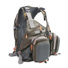 KyleBooker V Cross Fly Fishing Bag Multi Function Fly Fishing Waist Bag Pack Fishing Sling Bag with Fly Patch