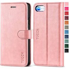 TPU Antichoc Cuir Synthétique Fentes Cartes Rabat Magnétique pour iPhone 12 Pro Max Etui Portefeuille iPhone 12 Pro Max - Or Rose TUCCH Coque iPhone 12 Pro Max 6,7 Pouces, 2020
