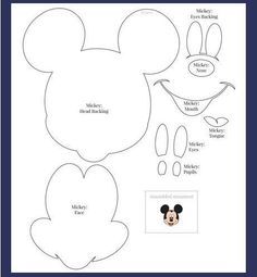 mickey mouse head template disney crafts pinterest mickey