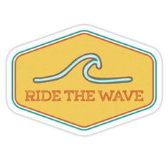 ocean wave stickers hobbies stickers surf stickers tumblr yellow wave logo